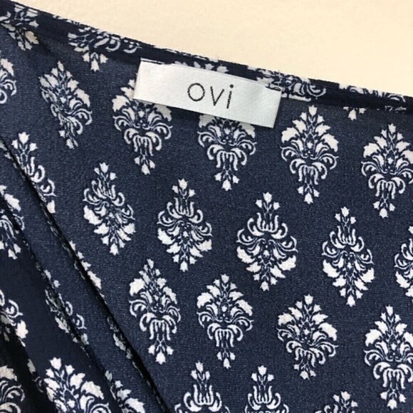 OVI Romper Printed Blue‎ & White Sleeveless Size Small - Picture 5 of 8